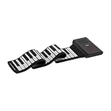 61 Tasten Handrolled Piano Roll Up Piano Keyboard Tragbares Elektrisches Faltbares Piano Dual-Range-System 128 Klangfarben Rhythmen für Anfänger Schü