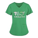 Damen Ärmellose Tops Sommer Basic Tanktop Sexy Drucken V Neck Shirts S-5XL(O9 - Green, XXXX-Large)