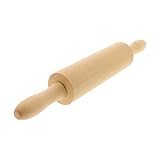 HOFMEISTER® Holz-Teigroller für Kinder, 24 cm, drehbare Achse, kleine Griffe für Kinderhände, einfaches Ausrollen, Back-Spaß mit dem Mini-Nudelholz, Naturprodukt aus Europ