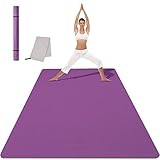 CAMBIVO Yogamatte XXL, Yoga Matte (183cm x 122cm x 6mm), Sportmatte Fitnessmatte Rutschfest, Gymnastikmatte, Trainingsmatte aus TPE mit Handtuch für Sport, Yoga, Pilates, Gym, Zuhause, Work