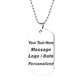 Individuelle Halsketten für Männer Dog Tags Personalisierte Halskette für Männer Custom Text Foto Anhänger Edelstahl Schmuck Geschenk