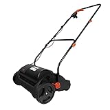 DELTAFOX Elektro-Vertikutierer DG-ESC 1231-1200 W Turbo-Power-Motor, 30l Korb, 31cm Arbeitsbreite, 14fach Tiefenverstellung, 8 Stahl-Doppelmesser Vertikutierw