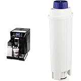 De'Longhi Eletta Evo ECAM 46.860.B Kaffeevollautomat mit LatteCrema Milchsystem schwarz & Original Wasserfilter DLSC002 - Zubehör für De'Longhi Kaffeevollautomaten mit Wasserfilter, Weiß