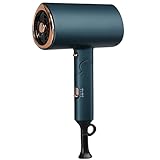 YGPYT Haartrockner,1800W Professioneller Ionischer Föhn Mit 2 Stylingdüsen Und 1 Diffusor Für Locken,Leichter Reise Haartrockner,Für Hause,Reisen,Salon,Grü