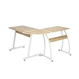 Schreibtisch hölzerner L-förmiger Eckschreibtisch-Spiel Lernen Schreibtisch Laptop Schreibtisch Home Schreibtisch (Color : White)