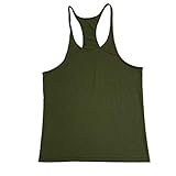 Yowablo Weste Tank Herrenmode Sommer Casual Sport Ärmelloses Hemd T-Shirt Top Bluse ( L,armeegrün )