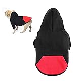 meioro Hunde Kapuzenpullis Warm Hundebekleidung Reißverschluss Hundekleidung Nette Haustier Hoodies (XXL, Schwarz)