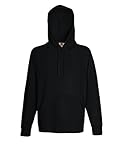 Fruit of the loom Herren Sweatshirt Lightweight Hooded Sweat,Schwarz (Black 101),X-Larg