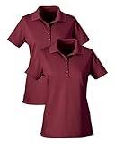 CLINIC DRESS Shirt - Doppelpack Longshirt Damen in 96% Baumwolle, für Krankenschwestern, Ärztinnen und Pflegepersonal Bordeaux 54/56 56 58