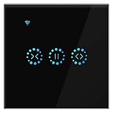 Menky App Wifi PressSchalter Rolladenschalter Jalousie Vorhang Schalter Alexa -Schw