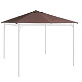 Outsunny Pavillondach, Ersatzdach für Pavillon, Pavillonabdeckung, Sonnenschutz Polyester, Kaffee, 3 x 3