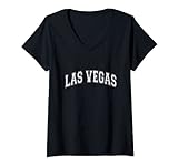 Damen Las Vegas Classic Vintage Nevada Sports T-Shirt mit V