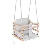 MAMOI ® Babyschaukel Holz | Indoor Babyschaukel | Kinderschaukel Indoor | Babyschaukel 3 in 1 + SICHERHEITSGURT | Holzschaukel Baby | Kleinkindschaukel | Kinderschaukel Holz | 100% ECO | Made in EU