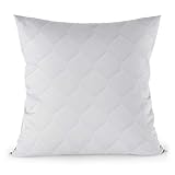 Kopfkissen 80x80 cm Steppkissen Mikrofaser - Kissen für Allergiker füllkissen Bettkissen Schlafkissen weiß Pillow