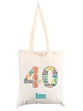 Herz & Heim® Baumwollbeutel mit Wunschnamen zum 40. Geburtstag