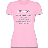 Geburtstagsgeschenk Geburtstag - 60. Geburtstag Oldtimer Fun Geschenk - S - Rosa - Damen Tshirt 60 Jahre - L191 - Tailliertes Tshirt für Damen und Frauen T-S