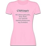 Geburtstagsgeschenk Geburtstag - 60. Geburtstag Oldtimer Fun Geschenk - S - Rosa - Damen Tshirt 60 Jahre - L191 - Tailliertes Tshirt für Damen und Frauen T-S