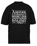 A Reader Lives A Thousand Lives Unisex Schwarz Baggy T-Shirt Herren Damen Baggy Men's Women's Black T-Shirt XXXL