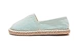 Pancos Authentische Ecuadorianische Damen Espadrilles / Loafers - handgefertigt mit Bio-Baumwolle, Blau (hellblau), 39 EU