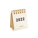 Tischkalender 2022, Desk Calendar 12 monatliche Einfarbiger Designs Flip Stand Schreibtisch Kalender Mini Cartoon-Mini-Kalender Kreative Schreibtisch-Dekoration für Zuhause und Bü