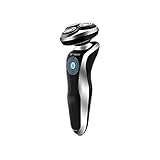 QYYYUNDING Elektrischer Rasierer-Rasierer Rasierer für Männer, nasse & drymetalwaterproof entfernbare Herren-Rotary-Rasierer mit Ladeadap
