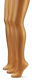 Nur Die Damen Strumpfhose 725949/3er Pack Transparent, 15 DEN, Gr. M (40-44), braun (bronze 213)