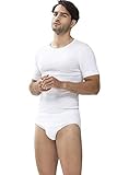 Mey Basics Serie Noblesse Herren Shirts 1/2 Arm Weiss M(5)