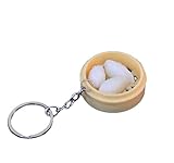 JONJUMP Schlüsselanhänger aus chinesischem Porzellan, Blau / Weiß