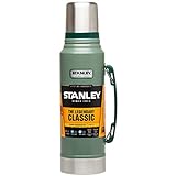 Stanley Classic Legendary Bottle 1L Hammertone Green - Edelstahl Thermosflasche - BPA-frei - Thermoskanne 1L Hält 24 Stunden heiß/Kalt - Spülmaschinenfest - Auslaufsicherer Deckel dient als B