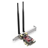 Cardking AX200 PCIe WiFi 6 Karte 3000Mbps 2.4G/5G Dual Band WiFi Netzwerkadapter Bluetooth 5.1 Low Profile Wireless Adapter unterstützt Windows 10 (64bit)