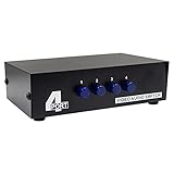 Varadyle 4 Port AV Switch RCA Switcher 4 in 1 Aus Verbundstoff Video L/R Audio Selektor Box für DVD STB Sp