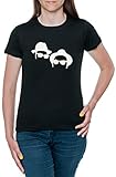 Elwood & Jake Faces T-Shirt Damen Kurzarm Schwarz Women Black Tee XXL