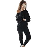 ZYUD Damen Strickkleid Strickpullover Zweiteiliger Anzug Pullover Oberteil und Midi Strickrock High Waist Bodycon Rock 2 Stück Set Midikleid Pulli Sweater Loungewear Anzug Damen Sweatshirt S