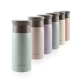 eppikan® eppiToGo Edelstahl Thermobecher- Isolierbecher, Kaffee-to-go Becher, 350 ml, 500 ml Travel Mug, Autobecher, auslaufsicher mit hygienischer 360°-Trinköffnung (Powder Blue, 350 ml)