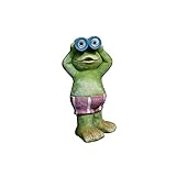 KGDC Gartenskulptur Courtyard Simulation Frosch Nachtlicht Dekoration Harz Tier Frosch Statue Ornamente, Gebraucht für Rasenbalkon Terrasse Pfad Dekor Ornament R
