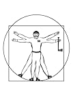 Eishockeyspieler - Da Vinci Vitruvianischer Mann Schlittschuh: Ein Notizbuch im Journal-Format (6 x 9 Zoll) | Tagebuch | Planer mit 120 quadratischen R