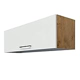 MMR Küchen-Klapphängeschrank GLASGOW - Küchenschrank - Hängeschrank - 100 cm breit - Creme M