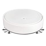 JUNYYANG Roboter-Staubsauger-Modi Anti-Kollisions-und Anti-Tropfen intelligenter Roboter-Staubsauger for Haustier-Haar-Teppich Hartboden (Farbe: weiß, Größe: 26x26x6.5cm) Kräftig
