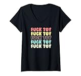 Damen Ficken Spielzeug T-Shirt mit V