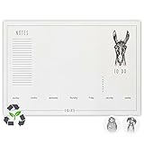 Ligarti Schreibtischunterlage Papier (100% nachhaltig) A3+ Wochenplaner Block mit To Do Liste und wechselnden Motiven - Weekly Planner undatiert, Schreibtisch Unterlage - B