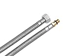 2 Stück SFX® Flexschlauch 35cm Panzerschlauch DN6 - M8 x 1 AG kurz x 3/8 Zoll ÜM Anschlussschlauch Armatur Wasserhahn Wasseranschluss Wasserleitung Verlängerung