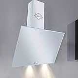 GURARI Dunstabzugshaube Kopffreihaube GCH 286 WH 6 Prime, Weiß Glas, EEK A, 1000m³/h, Fernbedienung, Wandhaub