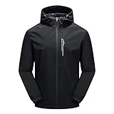 Bellelhot Herren Outdoor Jacke Taktisch Softshell Fleecejacke Windschutz Militär Hoodie Wandern Camping Warm Innenfutter Wasserdicht Mantel Jacken Skijacke Langarm Reißverschluss Outdoorjack