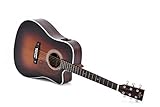 Western-Gitarre Sigma DTC-1E-SB Sunb