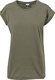 Urban Classics Damen Ladies Extended Shoulder Tee T-Shirt, olive, L