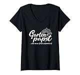 Damen Gartenpapst - meine Ernte ist himmlisch T-Shirt mit V