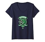 Damen Harry Potter Slytherin Toon T-Shirt mit V