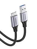 UGREEN USB 3.0 Micro B Kabel USB 3.0 Stecker auf Micro B Stecker Datenkabel für externe Festplatten Seagate, Toshiba Canvio, Western Digital (WD), My Passport, Galaxy S5, Note 3/ Pro 12.2 usw. (0.5m)