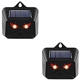 CIVG Taubenschreck/Taubenabwehr, Ultraschall Abwehr mit Solarbetrieb, Mit roten LED-Licht Bewegung Aktivierte,IP65 Wasserdicht,Hunde, Marder, Tierabwehr, Katzenschreck(2pcs)