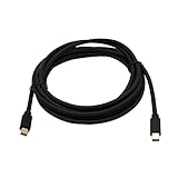 Mini-DisplayPort auf Mini-DisplayPort-Kabel, 3 m, 300 cm, Schwarz, vergoldete Anschlüsse, extra langlebig, High Speed 10,8 Gbit/s, 3